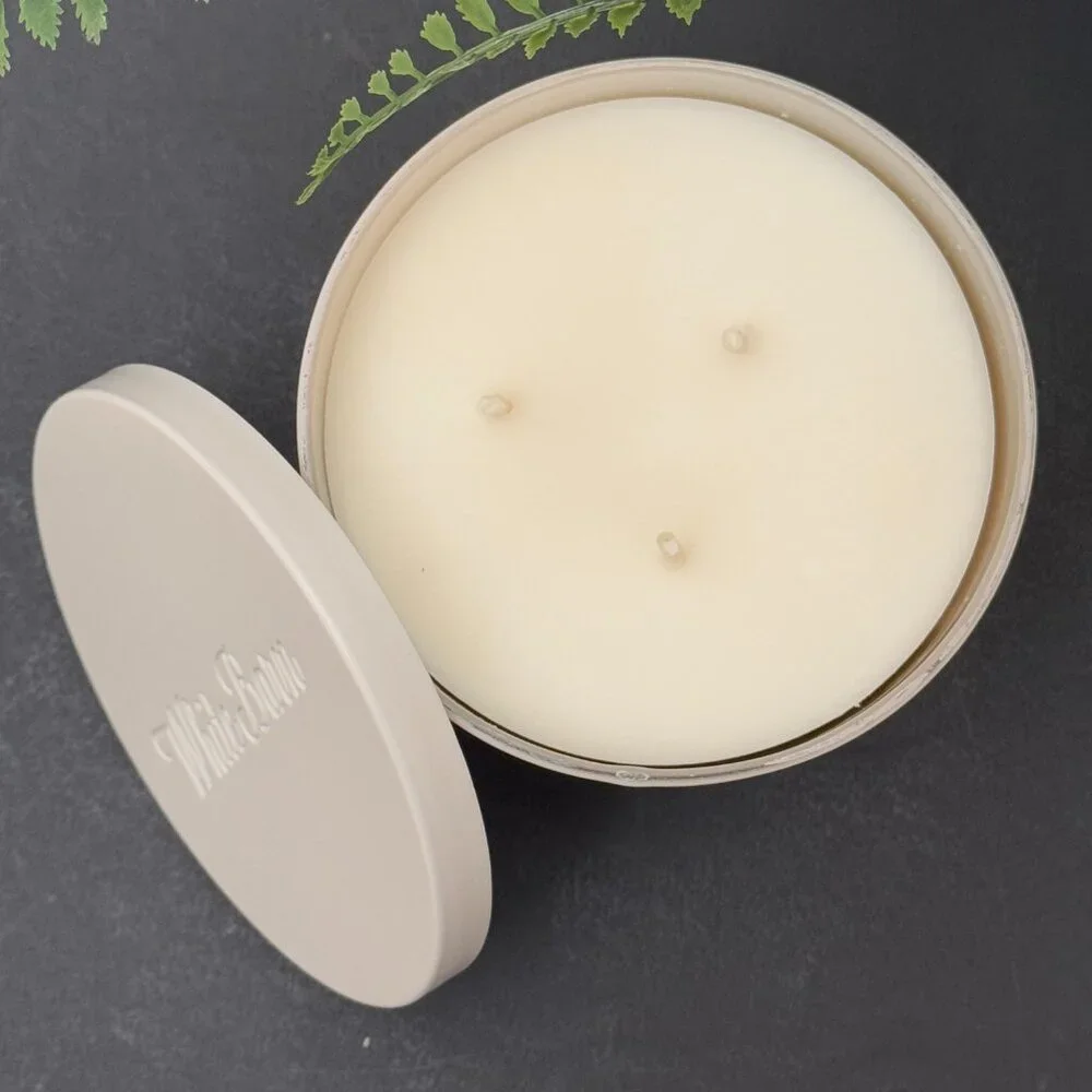 BBW White Tea & Sage White Barn Bath & Body Works 3 Wick Candle - Picture 6 of 10